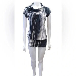 Le Chateau Vintage Black & White Mini  Dress Size XS